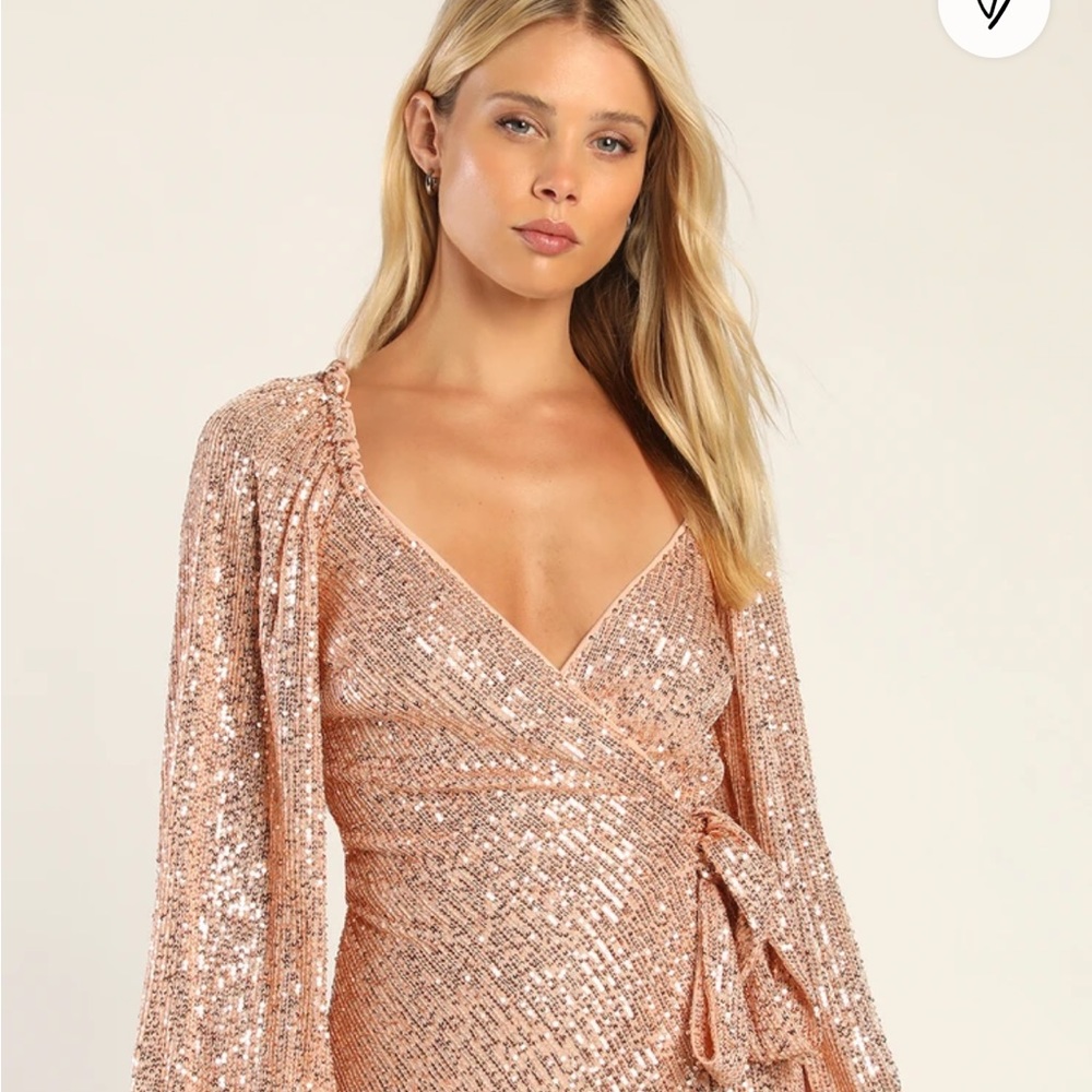 Lulus pink sequin skort/romper-M